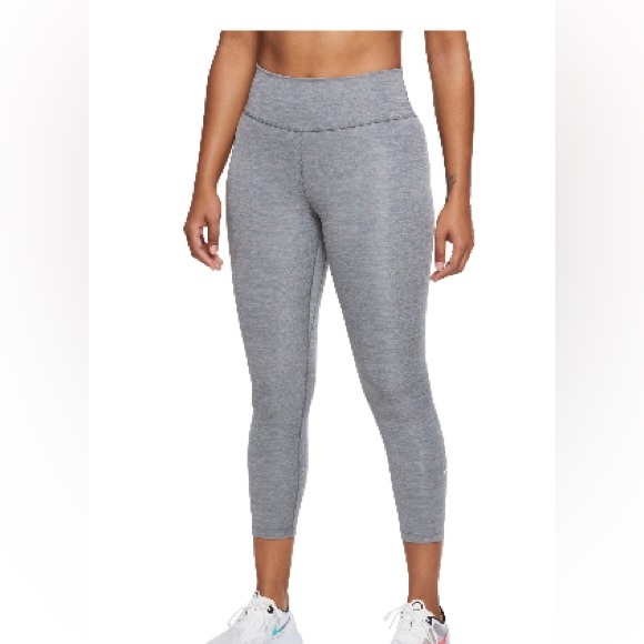 Nike One Women's Dri Fit Crop Length Leggings Grey Size XS - Picture 1 of 7
